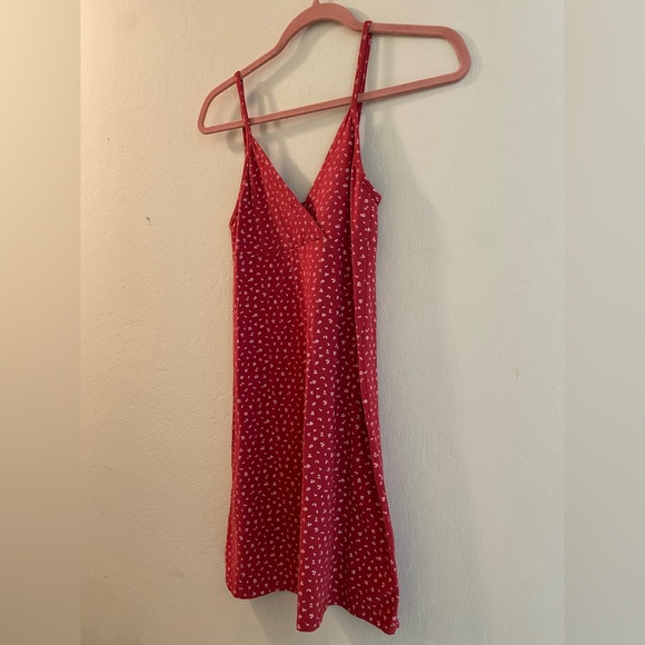 Red Floral Brandy Melville Amara Dress - Picture 3 of 4